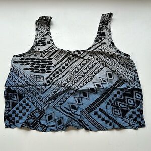 New Gypsy 05 Minerva Printed Crop Tank Top